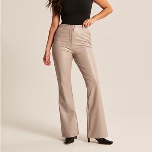 Curve Love Vegan Leather Slim Flare Pant